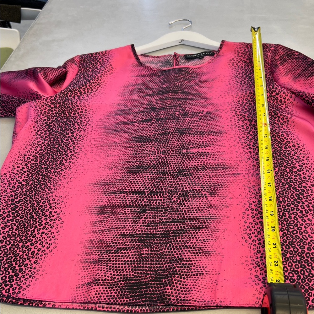 Pink Patterned Women's Top - Picture 6 of 6